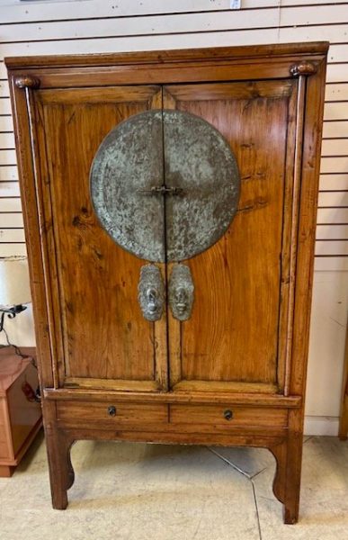 Antique Chinese Elm Wedding Cabinet