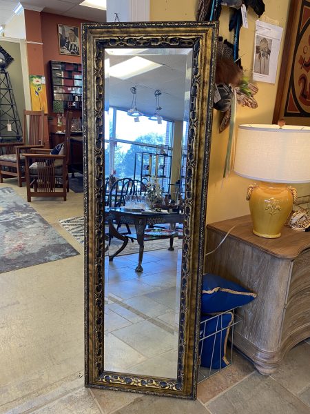 21″ x 62″ Antiqued Carved Wood Mirror
