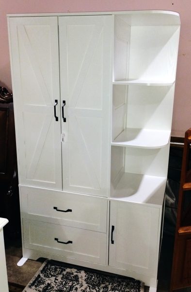 NEW! LIKIMIO Armoire Wardrobe Closet With Shelving And Drawers 