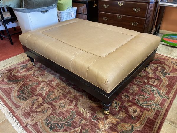 Custom Designer Leather Ottoman