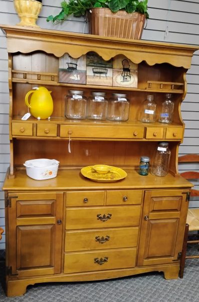 Vintage St. Johns (Cadillac, MI) Solid Maple Hutch