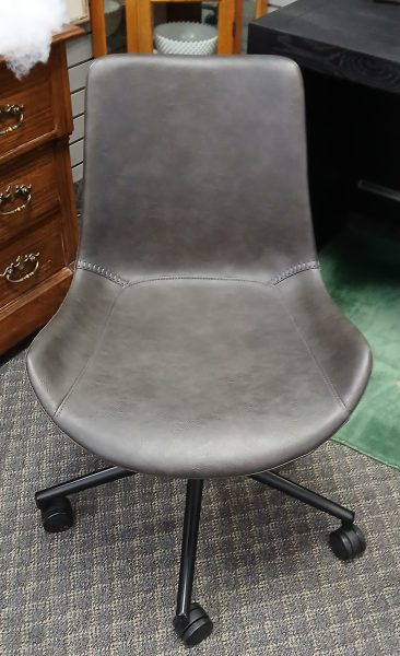 Arhaus Faux Leather Adjustable Swivel Office Chair 