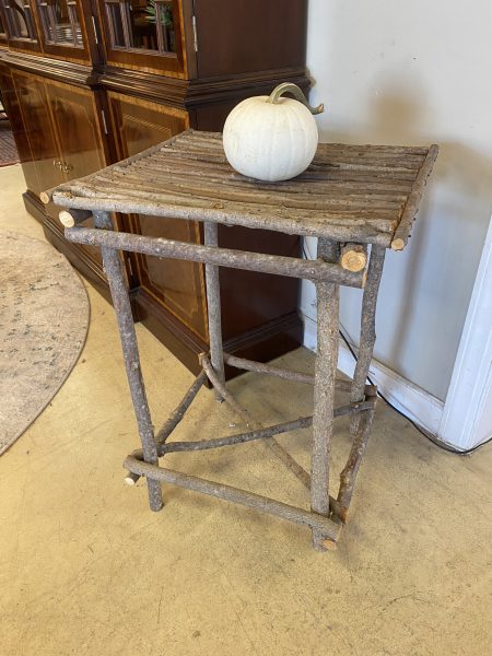 Handcrafted Primitive Twig Side Table