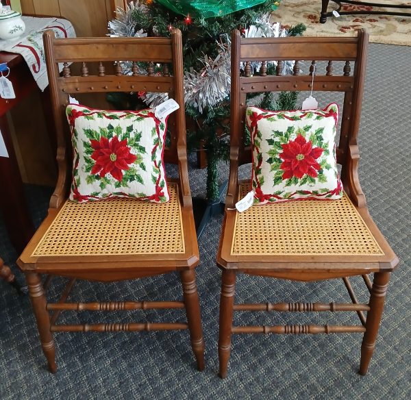 2- Vintage Eastlake Re-Caned Chairs Sold Separate