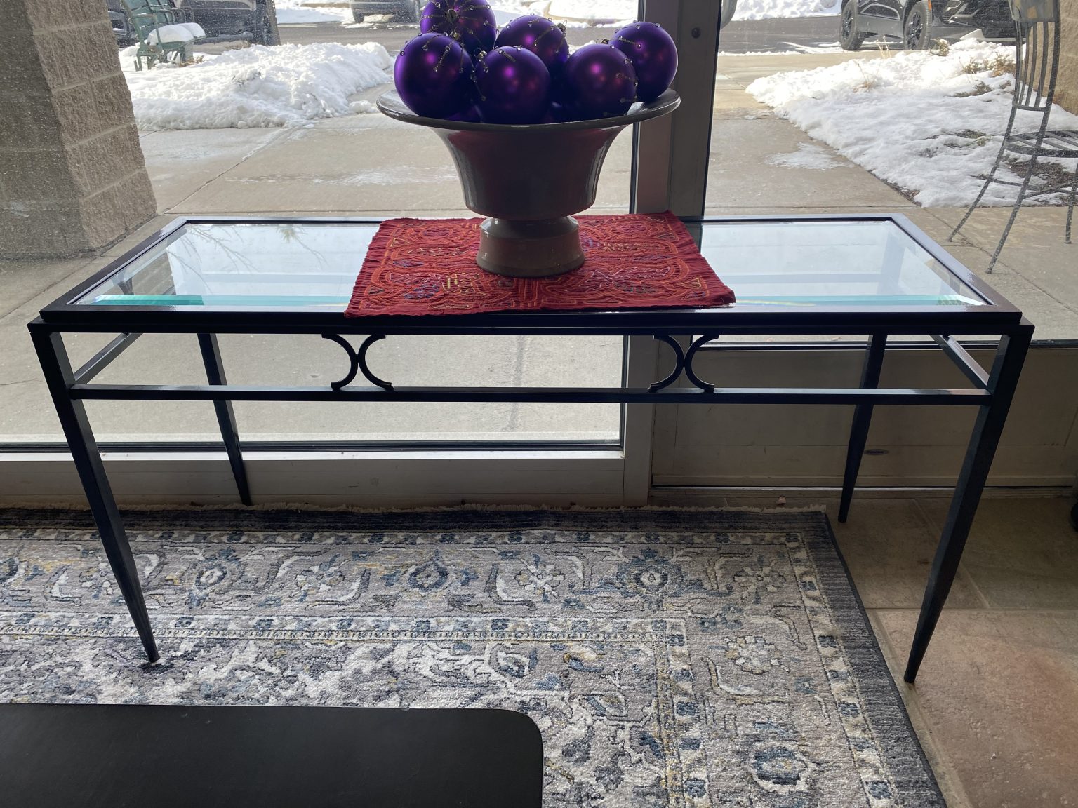 Black Iron & Glass Console Table – Westside Furniture Consignment Emporium
