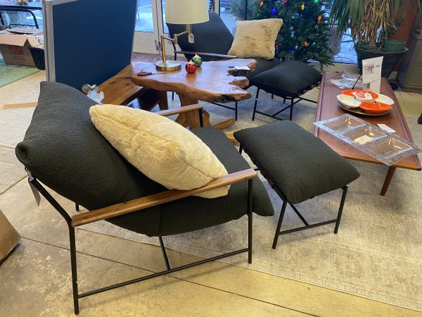 2 ~ Denver Modern Vail Boucle Lounge Chair & Ottoman ~ Sold Separately!