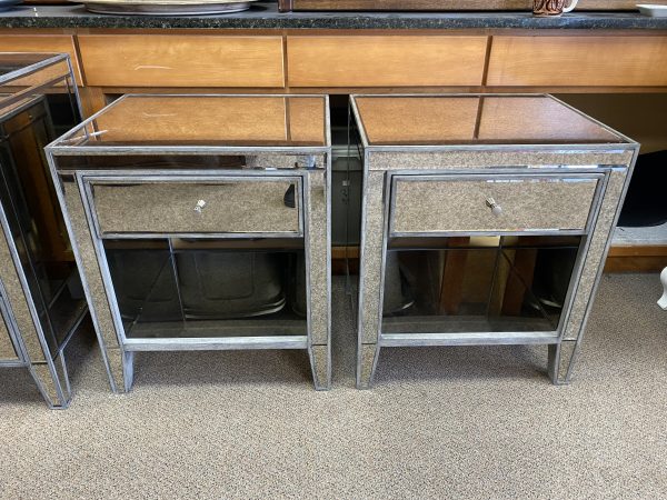 2 ~ Pottery Barn Marnie Antiqued Mirror Nightstands ~ Sold Separately!