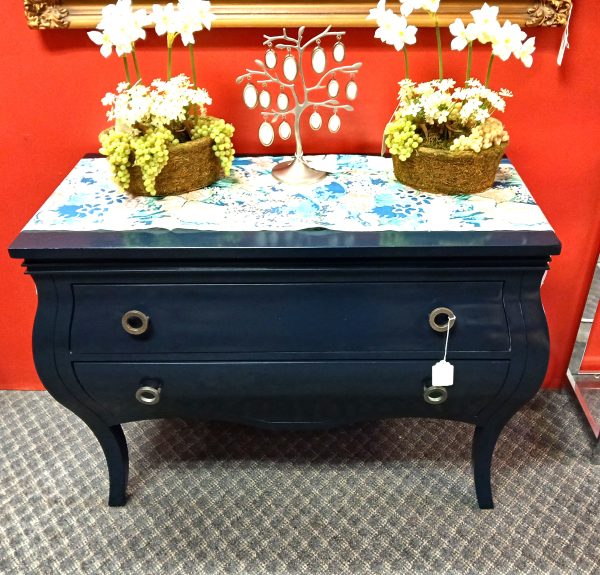 HGTV Furniture Navy Blue Bombay Chest 