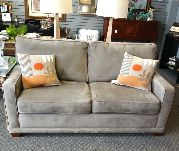 Newer Lazyboy Brushed Grey Upholstery Sofa 