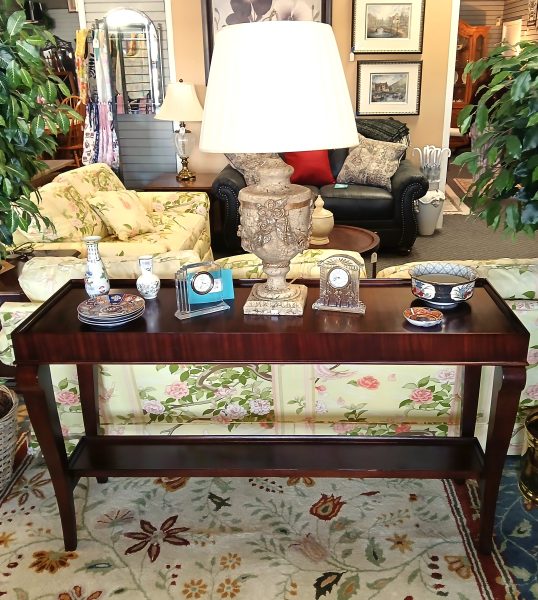 Heckman Furniture Tiger Mahogany Console 