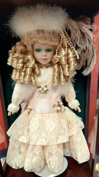 5- Vintage Collector Camelia Gardens Porcelain Dolls With Swarovski Crystal Jewelry . Sold Separate