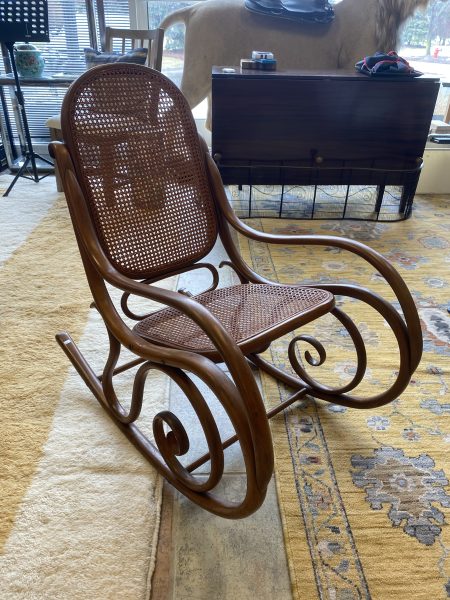 Antique Thonet Style #39 Bentwood Caned Rocker