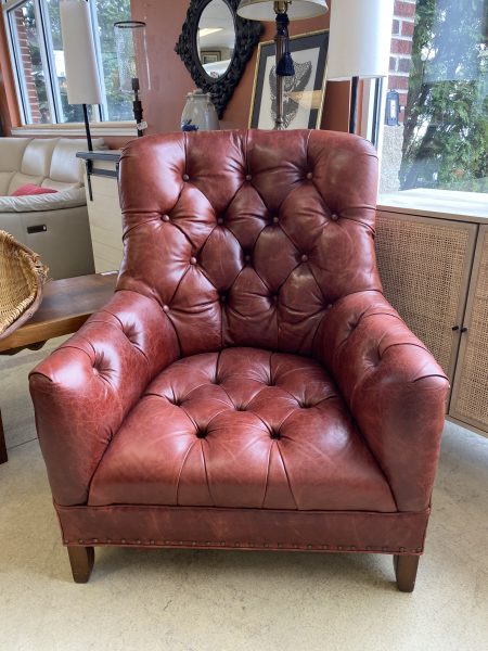 Vintage Chesterfield Style Tufted Leather Club Chair