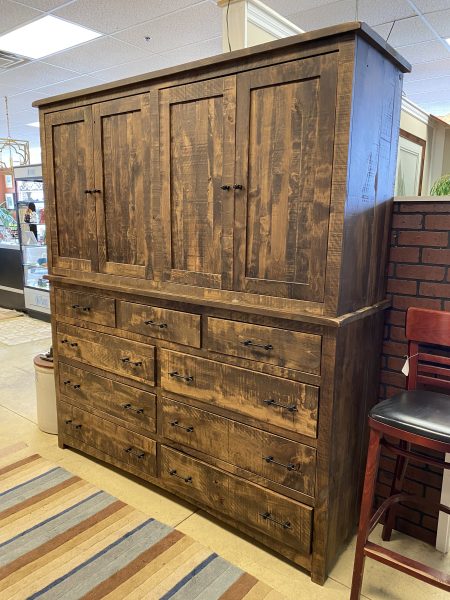 Handcrafted Rustic Rough Sawn Maple Mule Chest