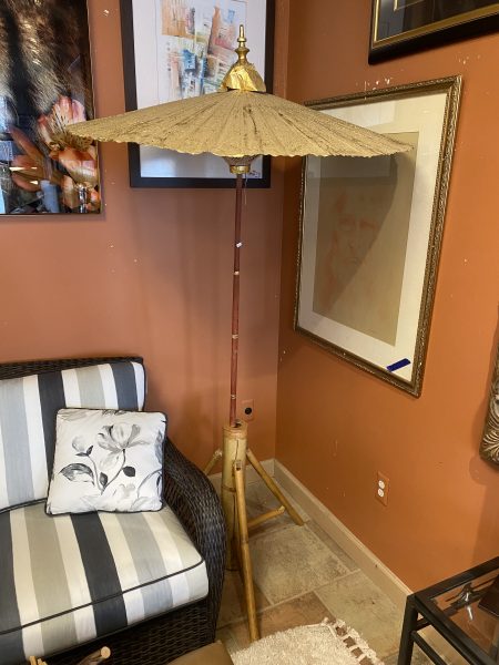 Parasol in Bamboo Stand