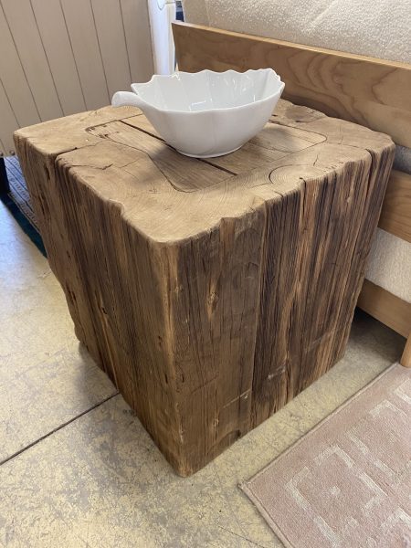 2 ~ Restoration Hardware Wood Block Side Table ~ Sold Separately!