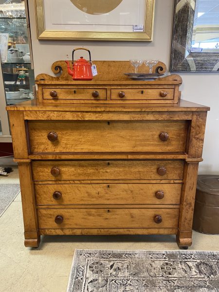 Antique Tiger Maple & Birds Eye Maple Dresser