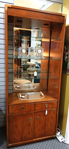 Mid Century Modern Thomasville Furniture Etagere Display Cabinet 