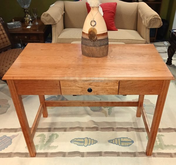 New Custom Solid Cherry Writing Desk With Drawer 