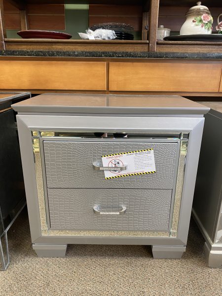 NEW ~ Homelegance Allura Silver Nightstand