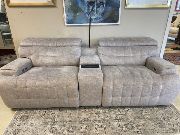 Gardner White 3 Piece Zero Gravity Powered Sectional w/ LED Light Console & Charging Ports