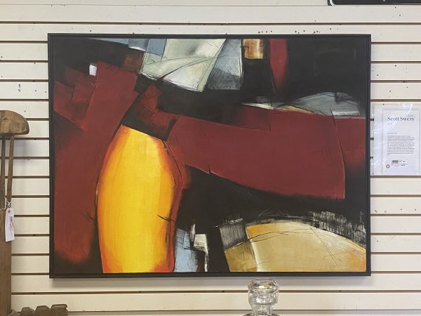 Signed Scott Swezy Framed Abstract Canvas