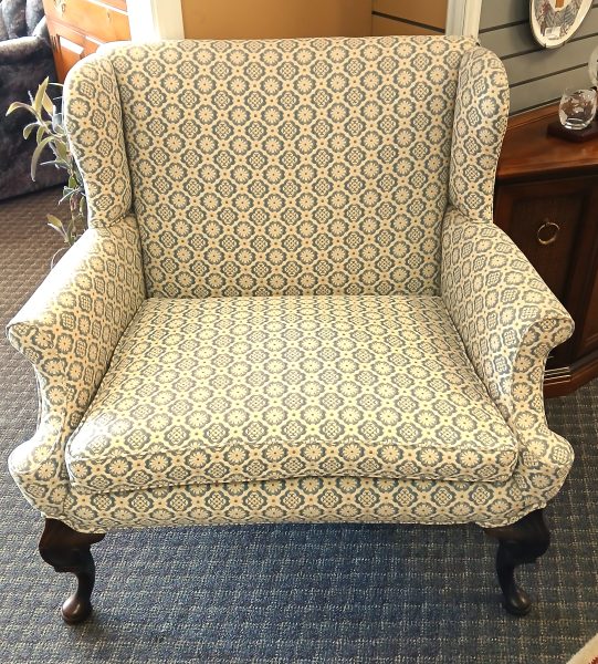 Re-Upholstered Wing Back Chair 1/2 