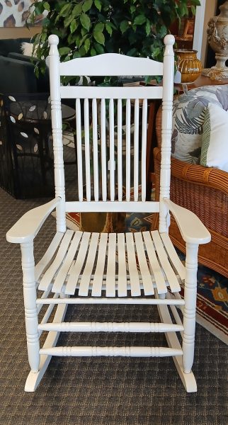 North Beam White Acacia Wood Rocking Chair 
