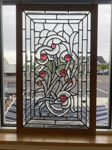 Pretty Stained Glass Hanging Window