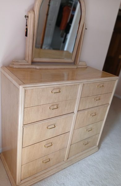 Rare- Vintage-Mid Century Modern Thomasville Furn. Fascination Dressing Chest With Mirror 