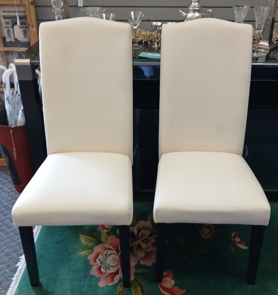 Set Of 4 Linen Parsons Chairs