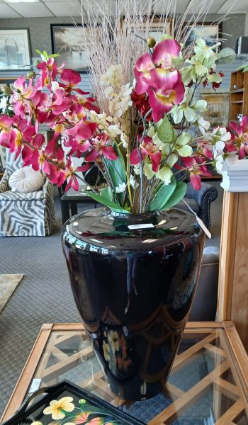 Tall Vintage Ceramic Vase Urn 