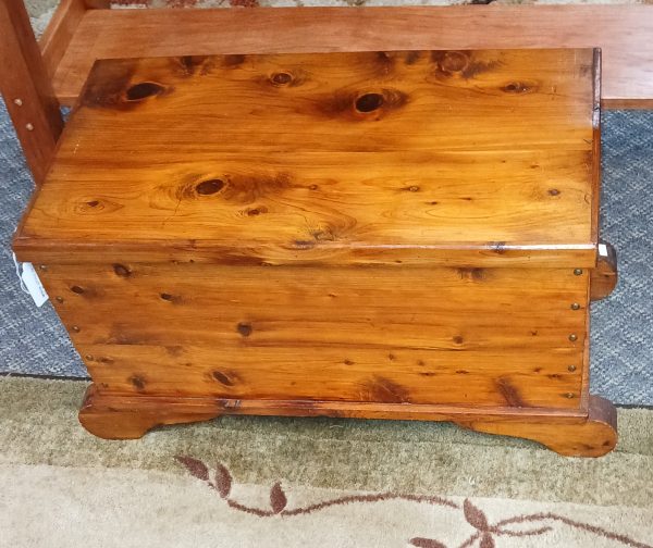 Vintage Knotty Pine Trunk Cedar Chest