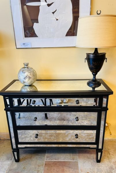 ARHAUS ISLA ANTIQUED SILVER LEAF DRESSER