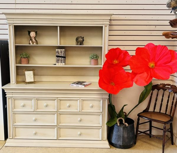 Baby Cache Antique White Dresser w/Hutch