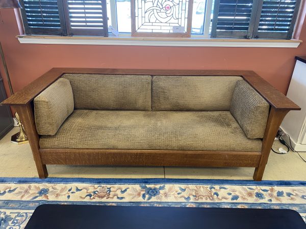 Stickley Mission Oak Prairie Settle Sofa