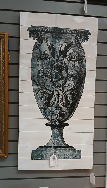 Classical Urn Art On Wood