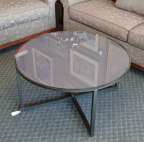 Safavieh Iron And Glass Round Modern Coffee Table 