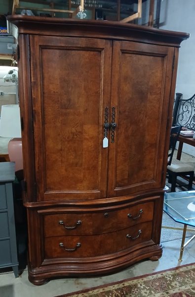 Thomasville Furniture Cherry Armoire With Electrical 