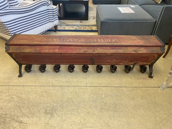 Antique Farmers Favorite Seed Drill Storage Bench
