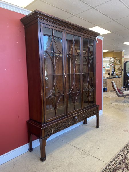 Hickory White Lighted Display Cabinet