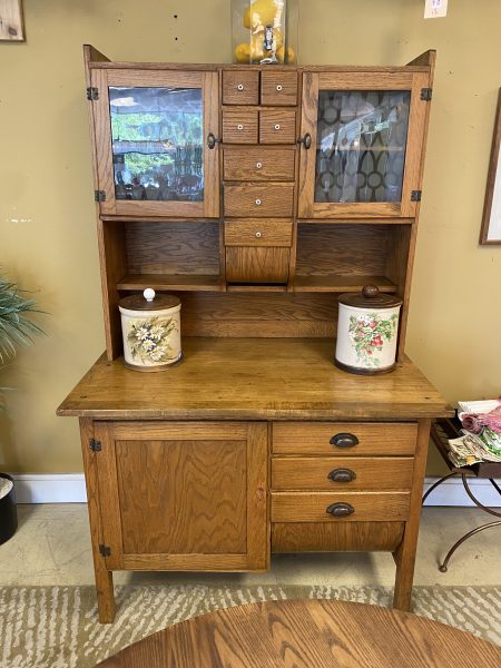 Early 1900’s Antique Hoosier-Style Oak Pantry Cabinet
