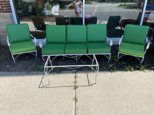 4 Piece 1960’s Retro Throwback Cast Metal Outdoor Lounge Set