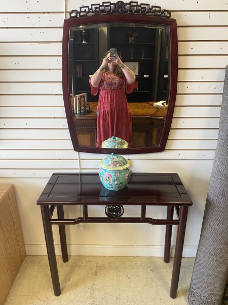 Chinese Rosewood Hall Table & Mirror