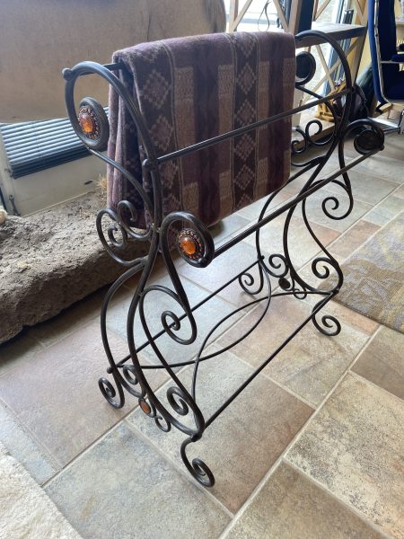 Scrolled Metal Quilt/Blanket Rack