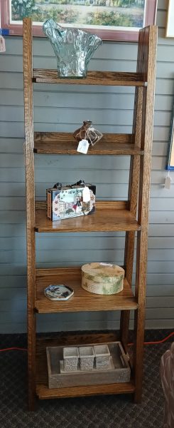 NEW Professional Custom Made Tier Ladder Style Solid Oak Bookshelf 