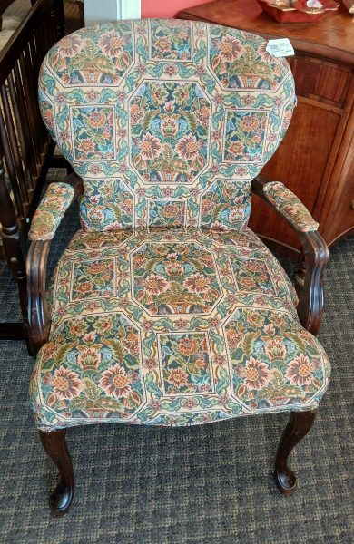 Vintage French Brocade Arm Chair