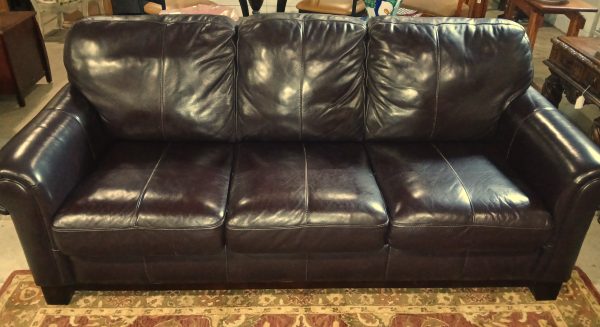 Leggett & Platt Furniture Dark Brown Leather Queen Sofa Sleeper 