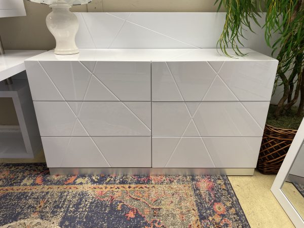 2 ~ NEW ~ JNM Naples White Lacquered Dresser & Mirror ~ Sold Separately!