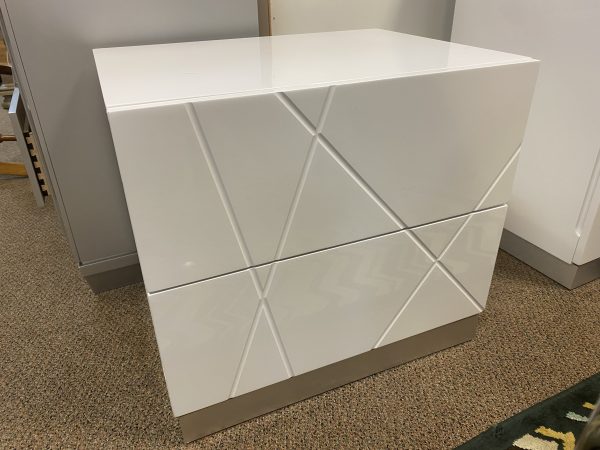 2 ~ NEW ~ JNM Naples White Lacquer Nightstands ~ Sold Separately!